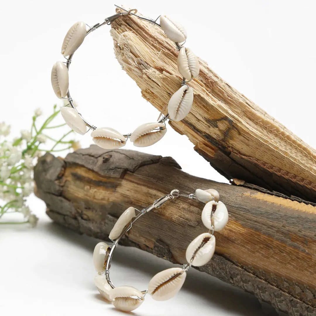 Sea Shell Hoop Earrings