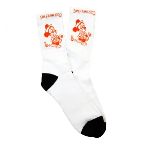 SEEIN THE SIGHTS SOCK - WHITE/ORANGE