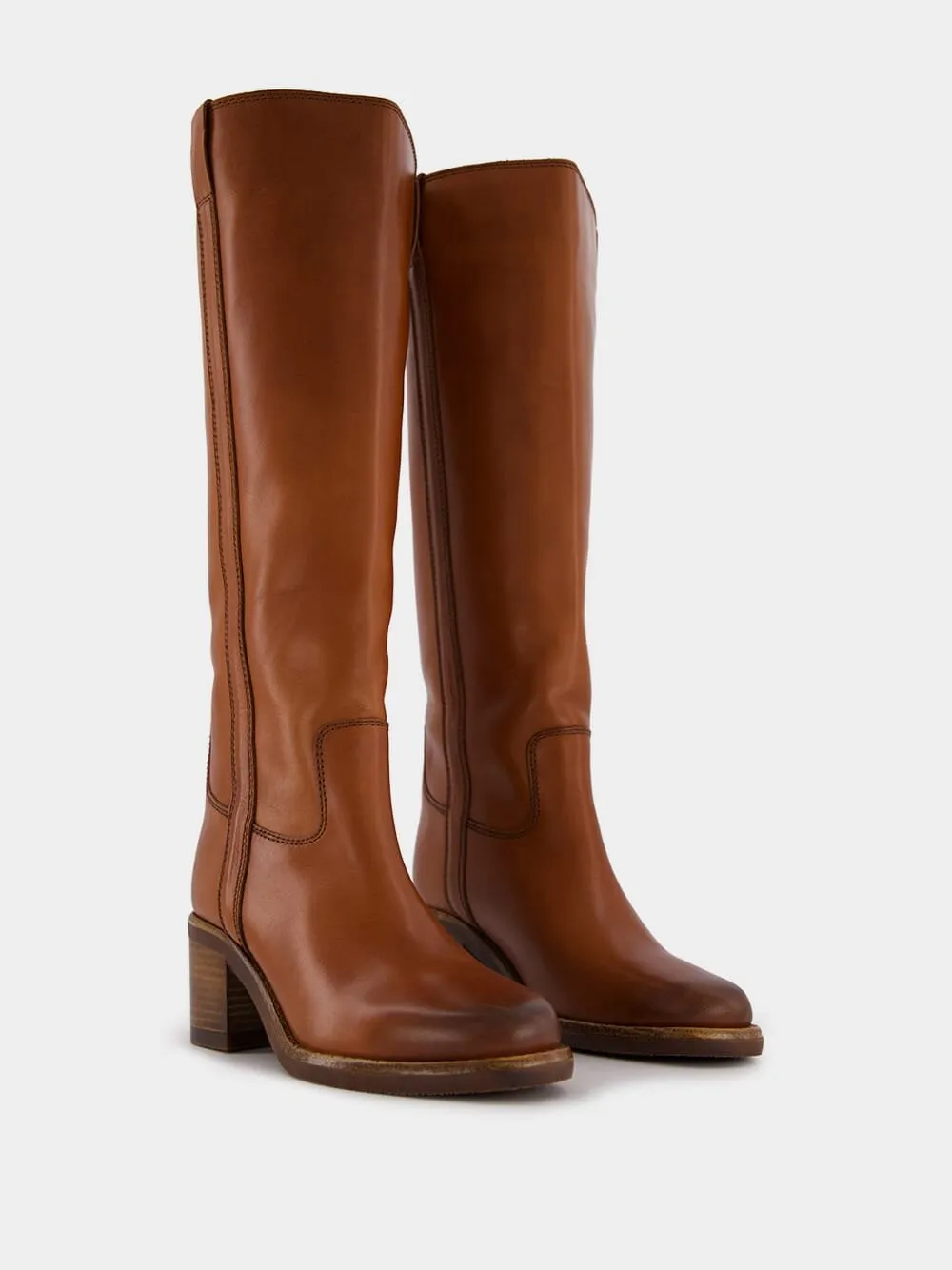 Seenia 70mm Leather Knee-High Boots