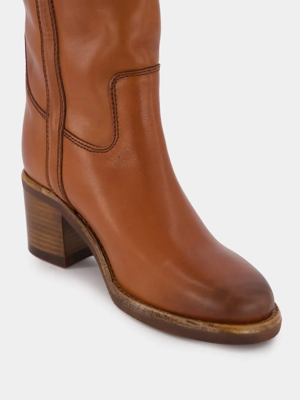 Seenia 70mm Leather Knee-High Boots
