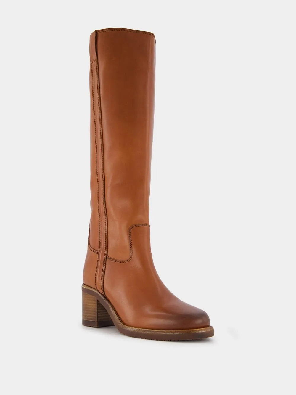 Seenia 70mm Leather Knee-High Boots