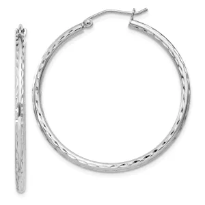 Silver D.C Hollow Round Hoop Wire Cluch Earring