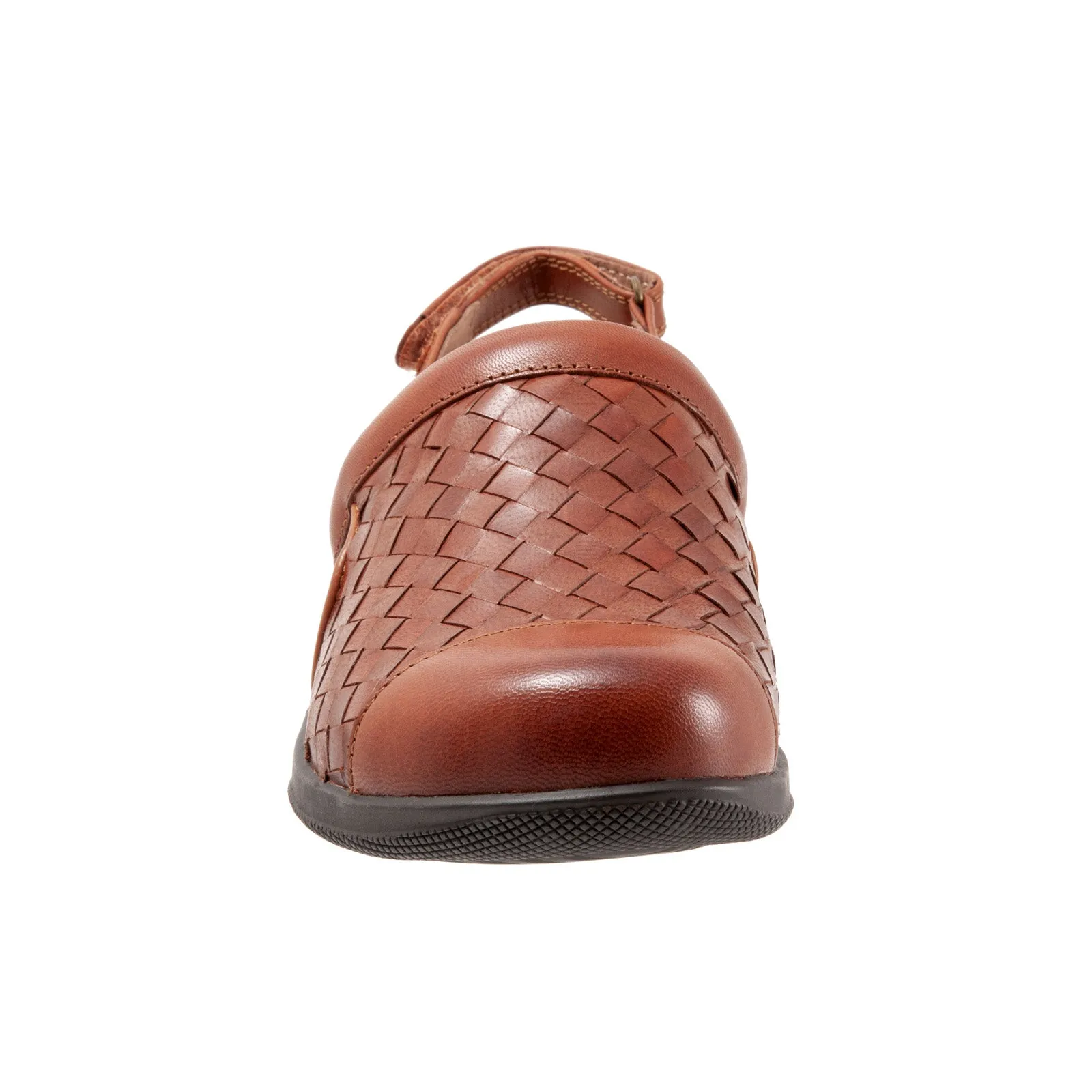 Softwalk Salina Woven S1365-245 Womens Brown Narrow Clog Flats Shoes