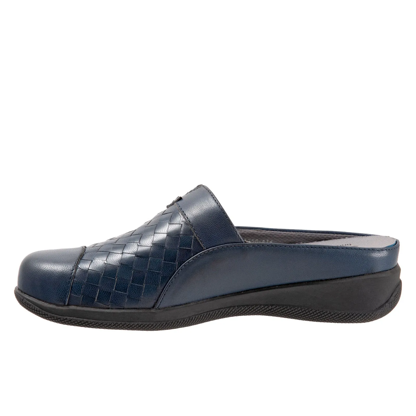 Softwalk San Marcos Woven S1366-414 Womens Blue Narrow Mule Sandals Shoes