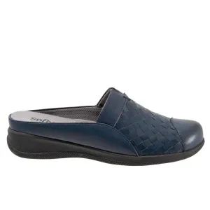 Softwalk San Marcos Woven S1366-414 Womens Blue Narrow Mule Sandals Shoes
