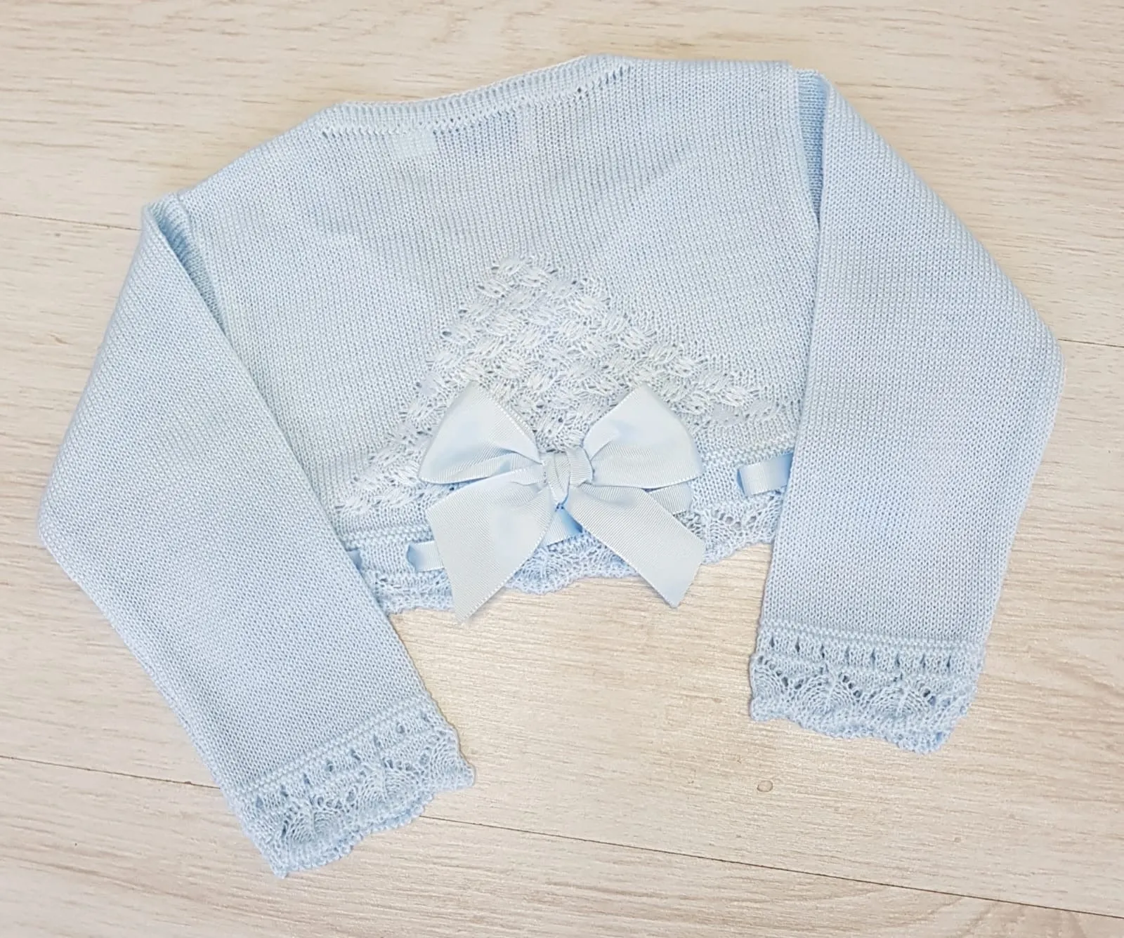Spanish baby blue ribbon bolero