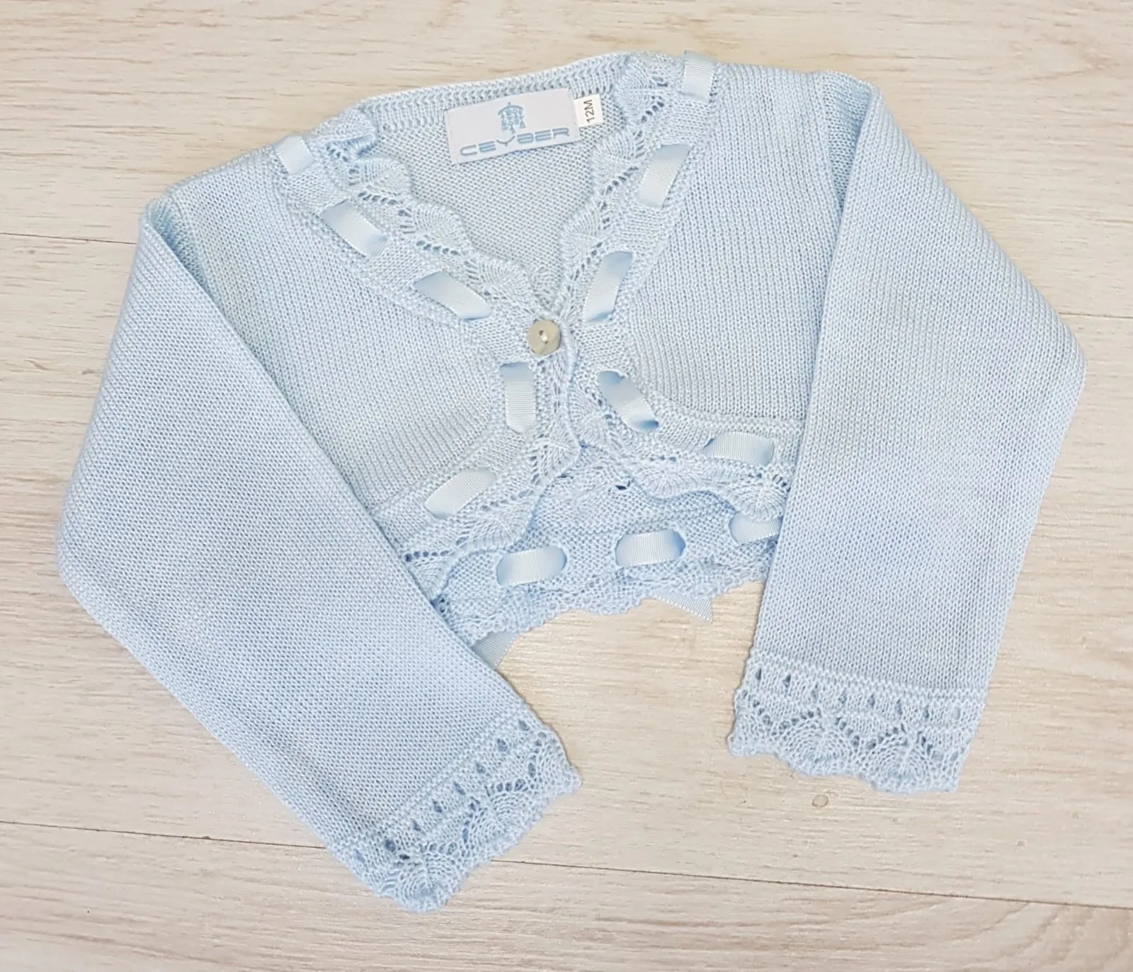 Spanish baby blue ribbon bolero