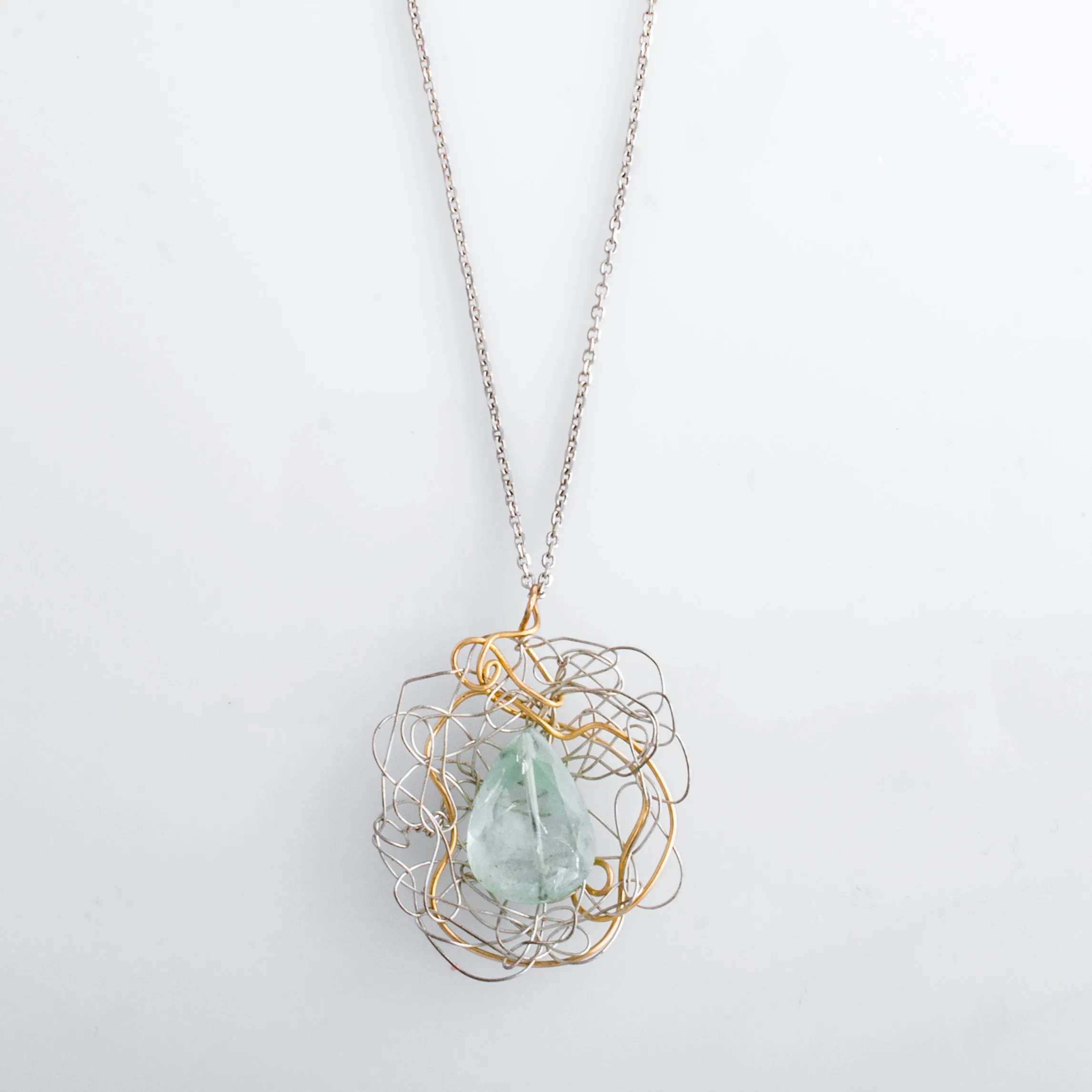 Spun Aquamarine Pendant