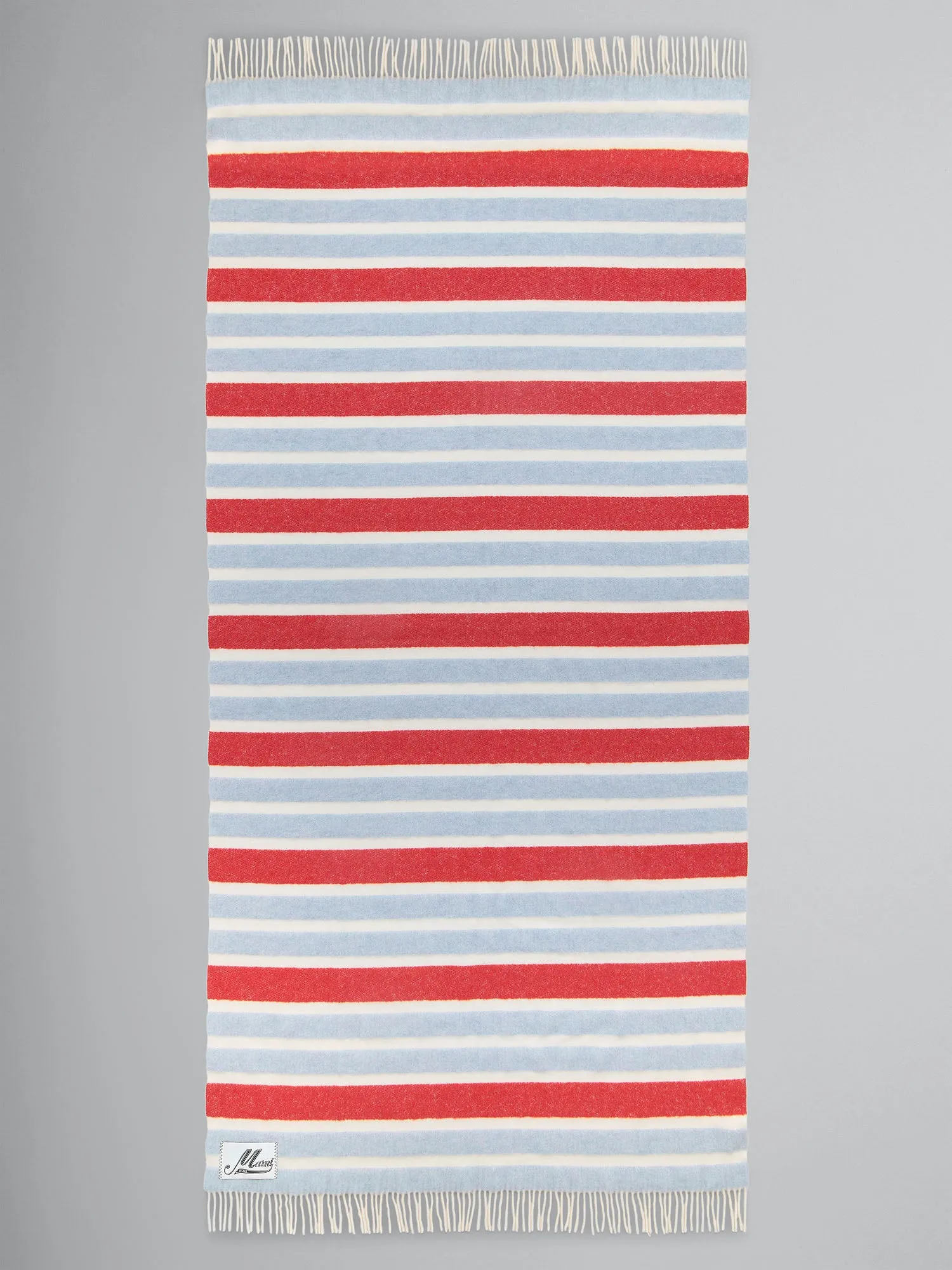 Striped Wool and Alpaca Throw