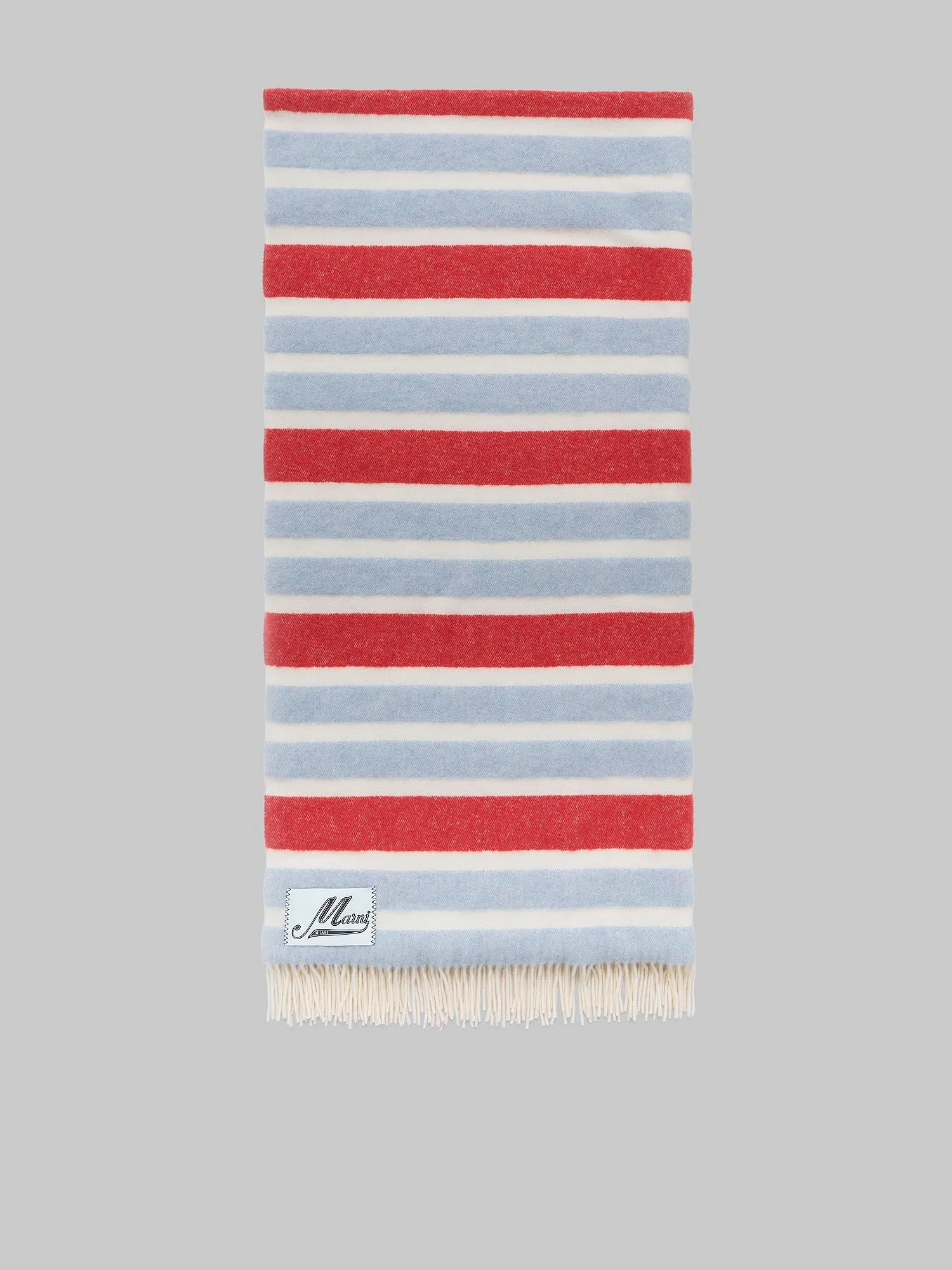 Striped Wool and Alpaca Throw