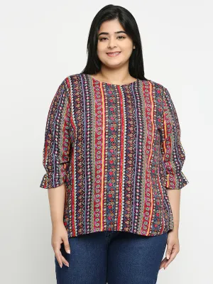 Style Quotient Women Multi  Floral Polyester Regular Smart Casual Top