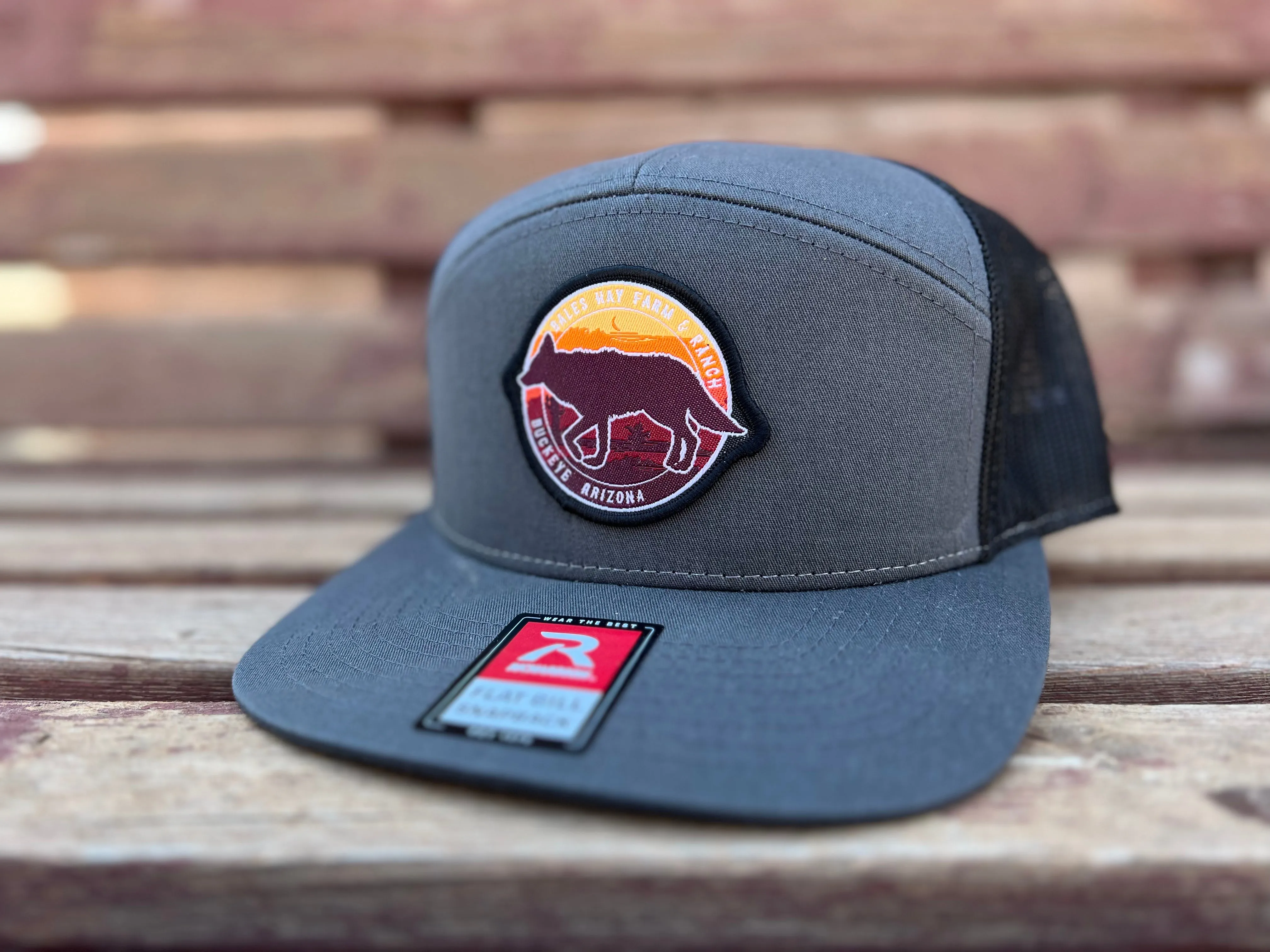 Sunset Coyote Woven Patch Flat Bill