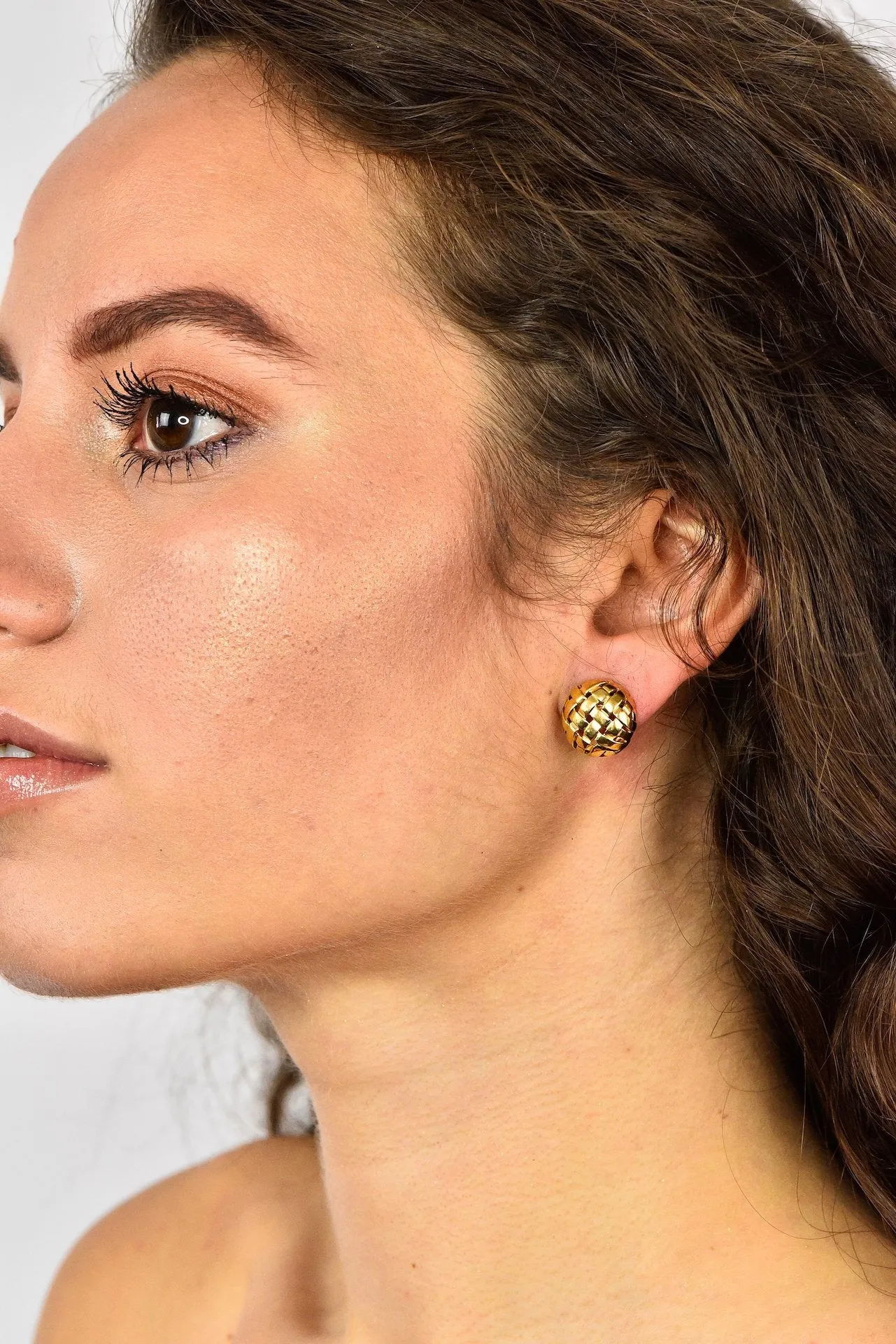 Tiffany & Co. 1995 18 Karat Gold Woven Ear-Clip Earrings
