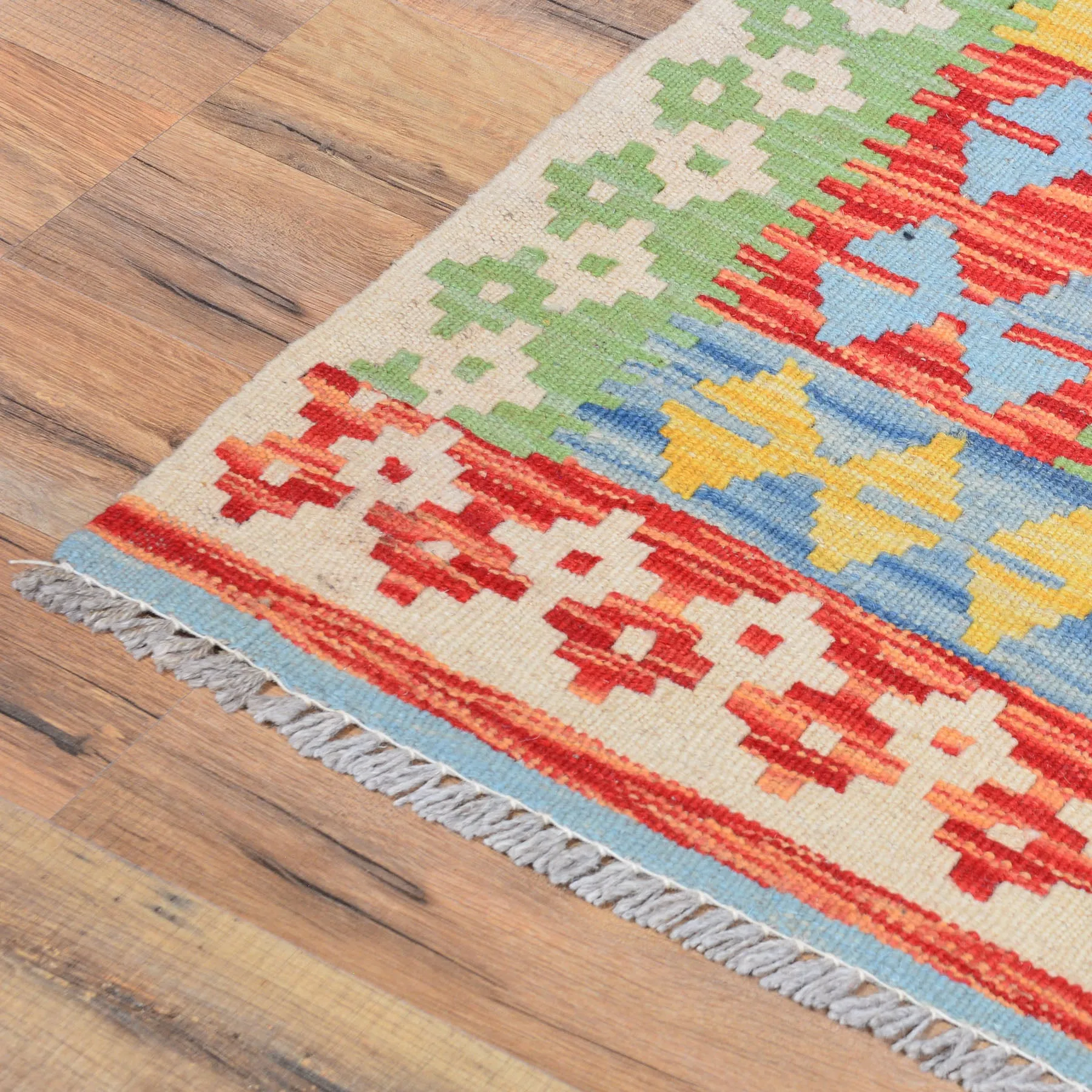 Tribal Flat-weave Kilim Handmade Wool Rug (Size 4.11 X 6.7) Cwral-8121