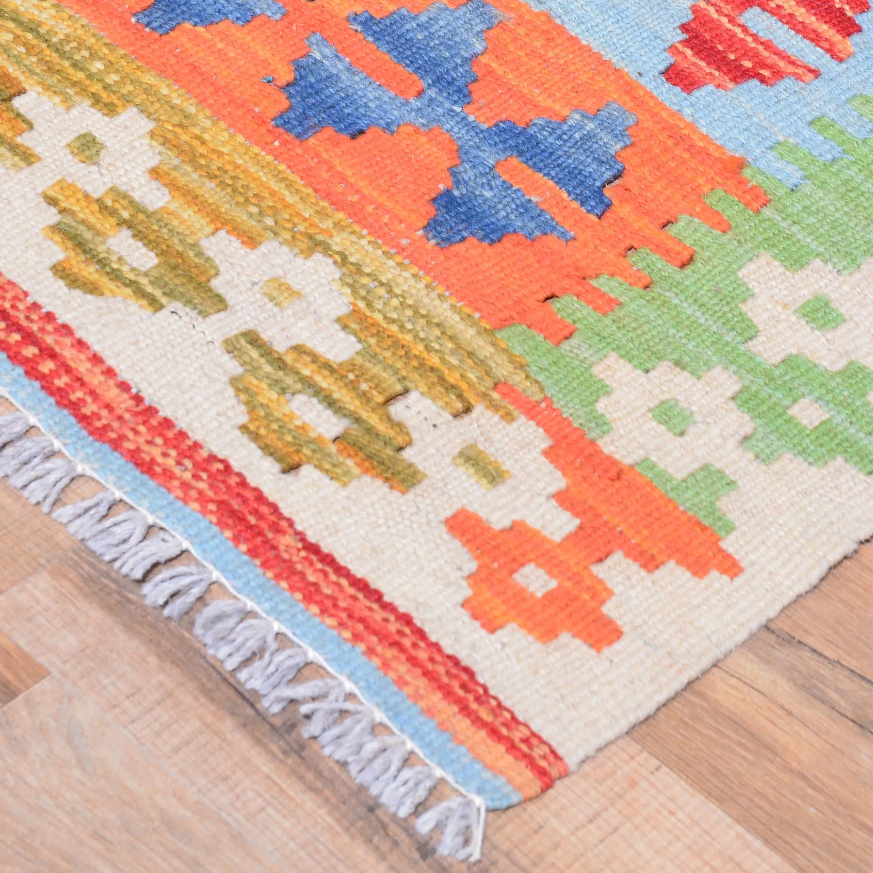 Tribal Flat-weave Kilim Handmade Wool Rug (Size 4.11 X 6.7) Cwral-8121