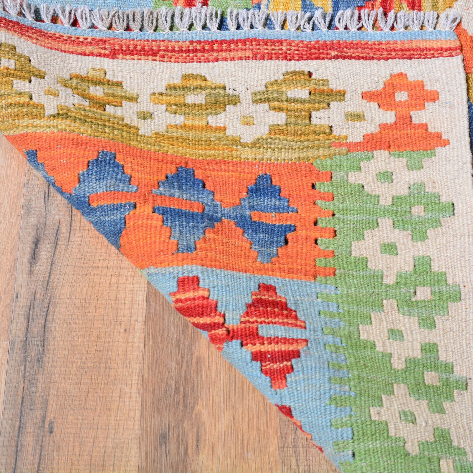 Tribal Flat-weave Kilim Handmade Wool Rug (Size 4.11 X 6.7) Cwral-8121