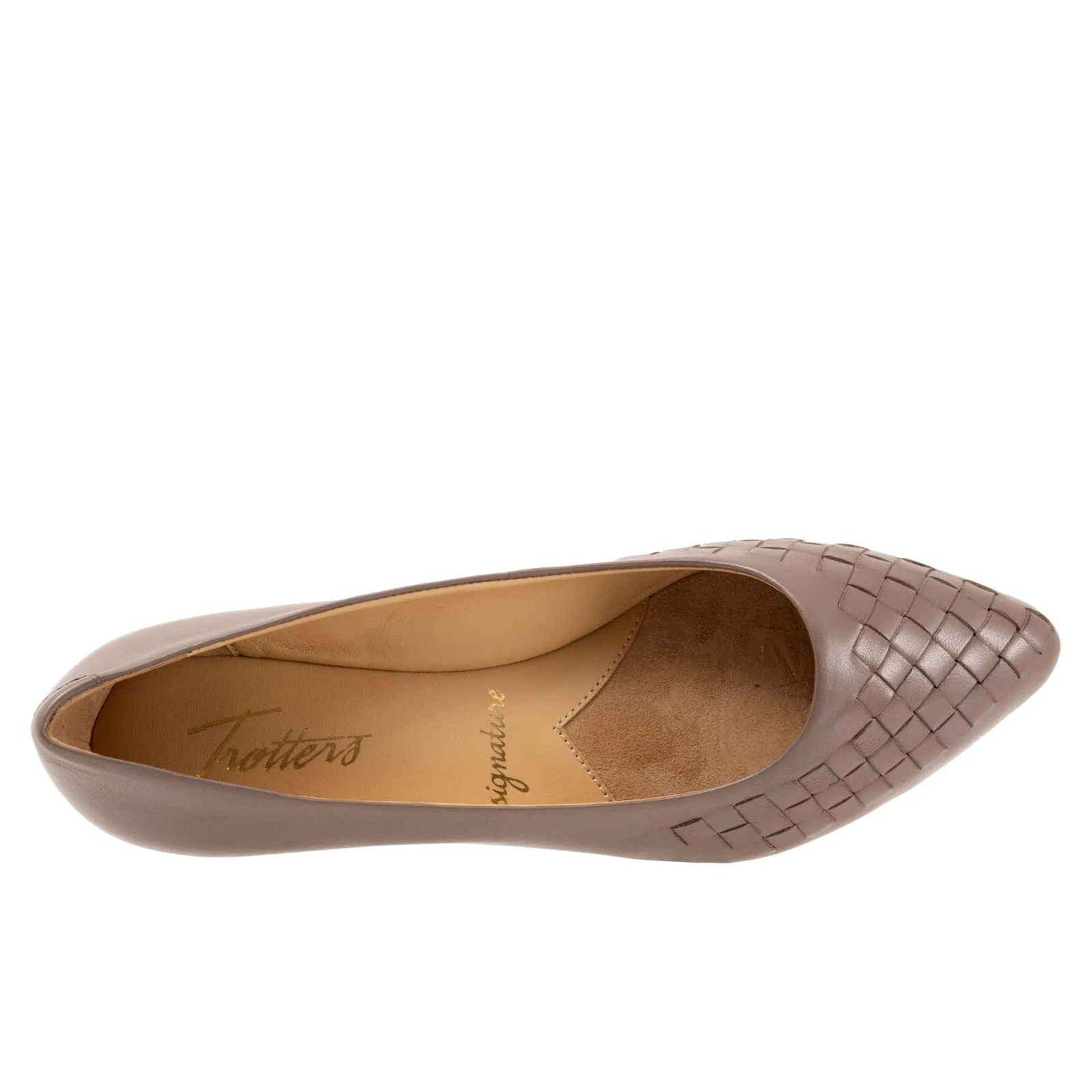 Trotters Estee Woven T1769-117 Womens Brown Extra Wide Loafer Flats Shoes