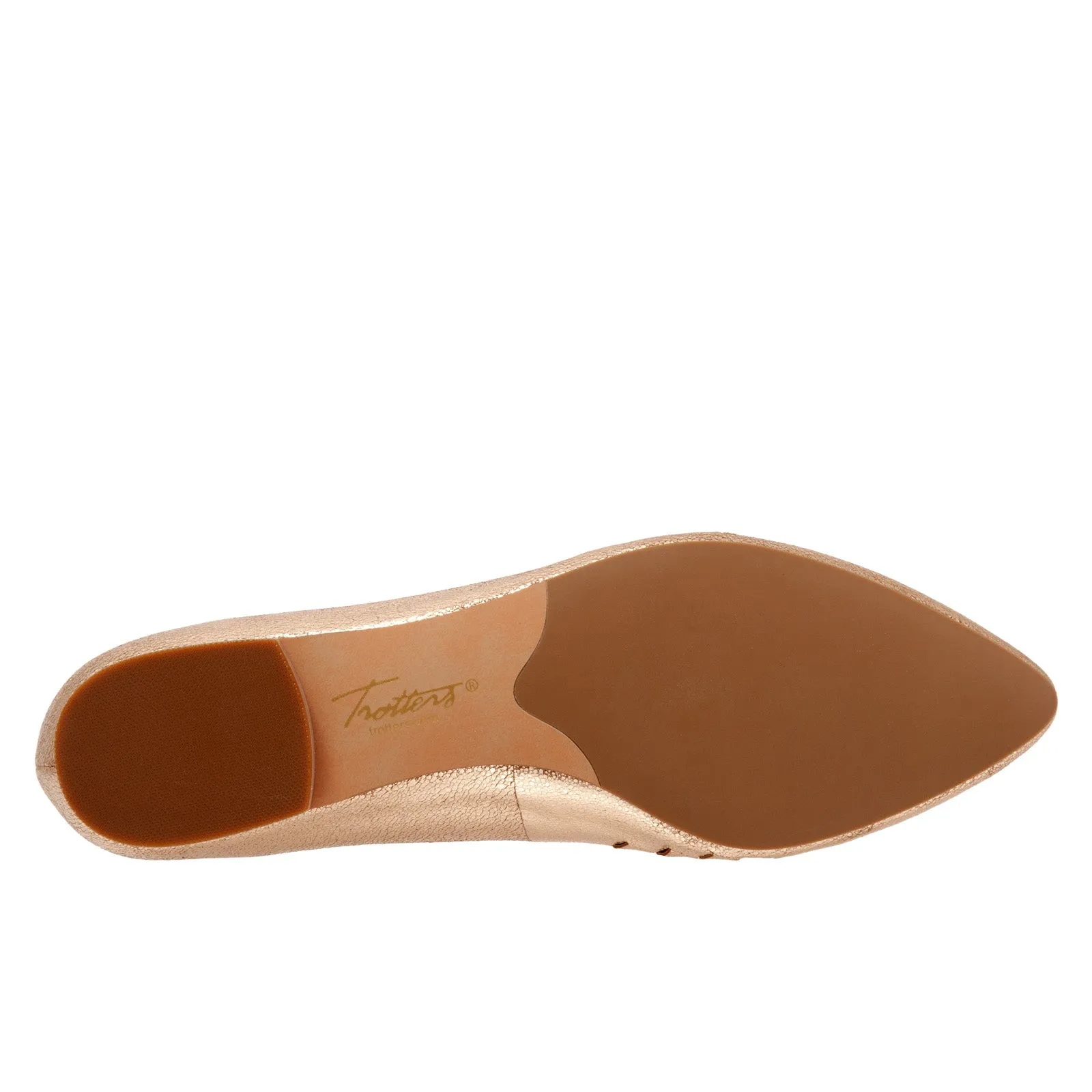 Trotters Estee Woven T1769-710 Womens Gold Leather Loafer Flats Shoes