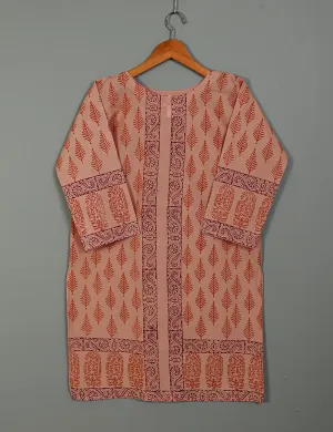 TS-140B-Peach - Cotton Block Printed Stitched