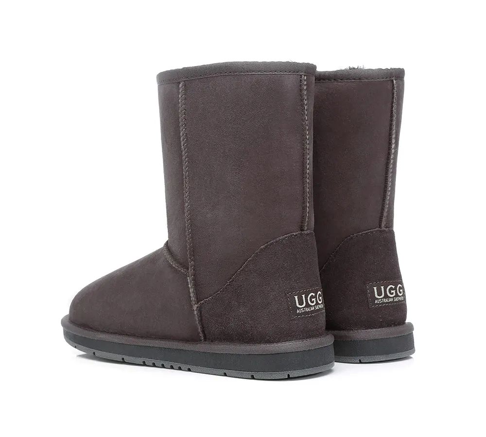 UGG Kids Boots Sheepskin Wool Short Classic Water Resistant Nonslip Boots