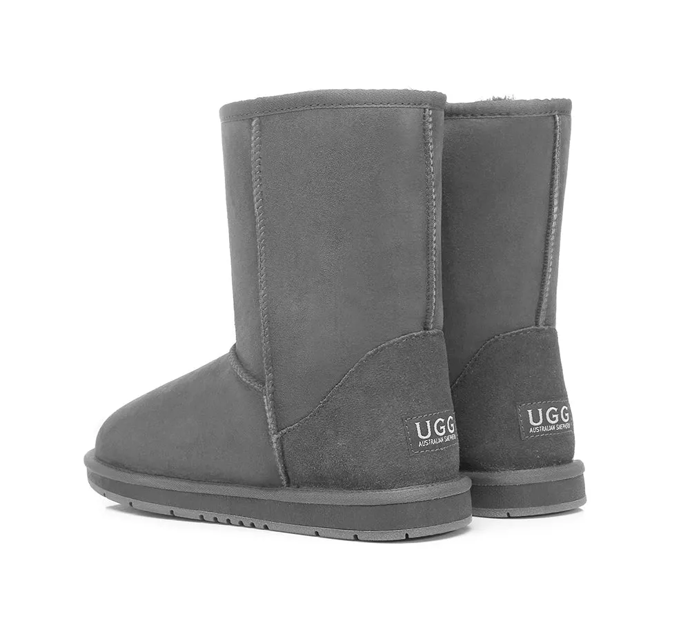 UGG Kids Boots Sheepskin Wool Short Classic Water Resistant Nonslip Boots