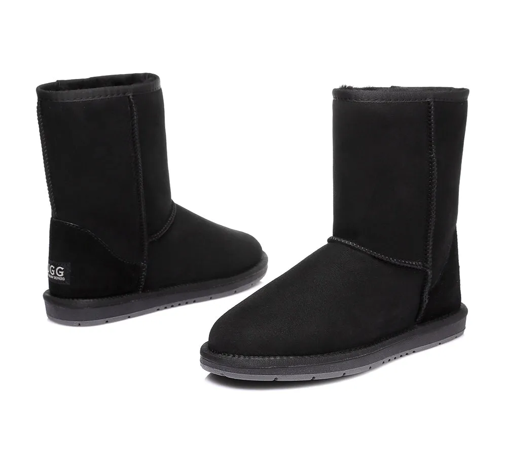 UGG Kids Boots Sheepskin Wool Short Classic Water Resistant Nonslip Boots