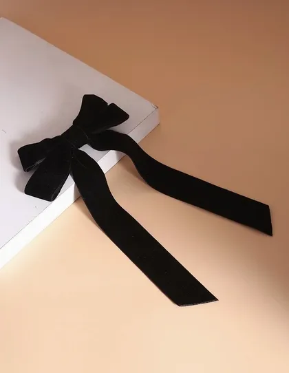 Velvet Vintage Hair Bow Clips Barrettes