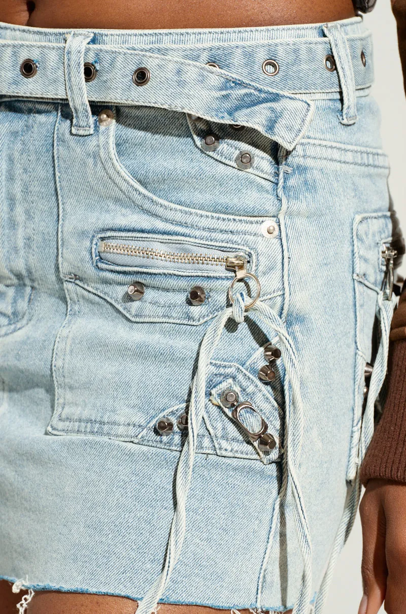 VERA DENIM MINI SKIRT