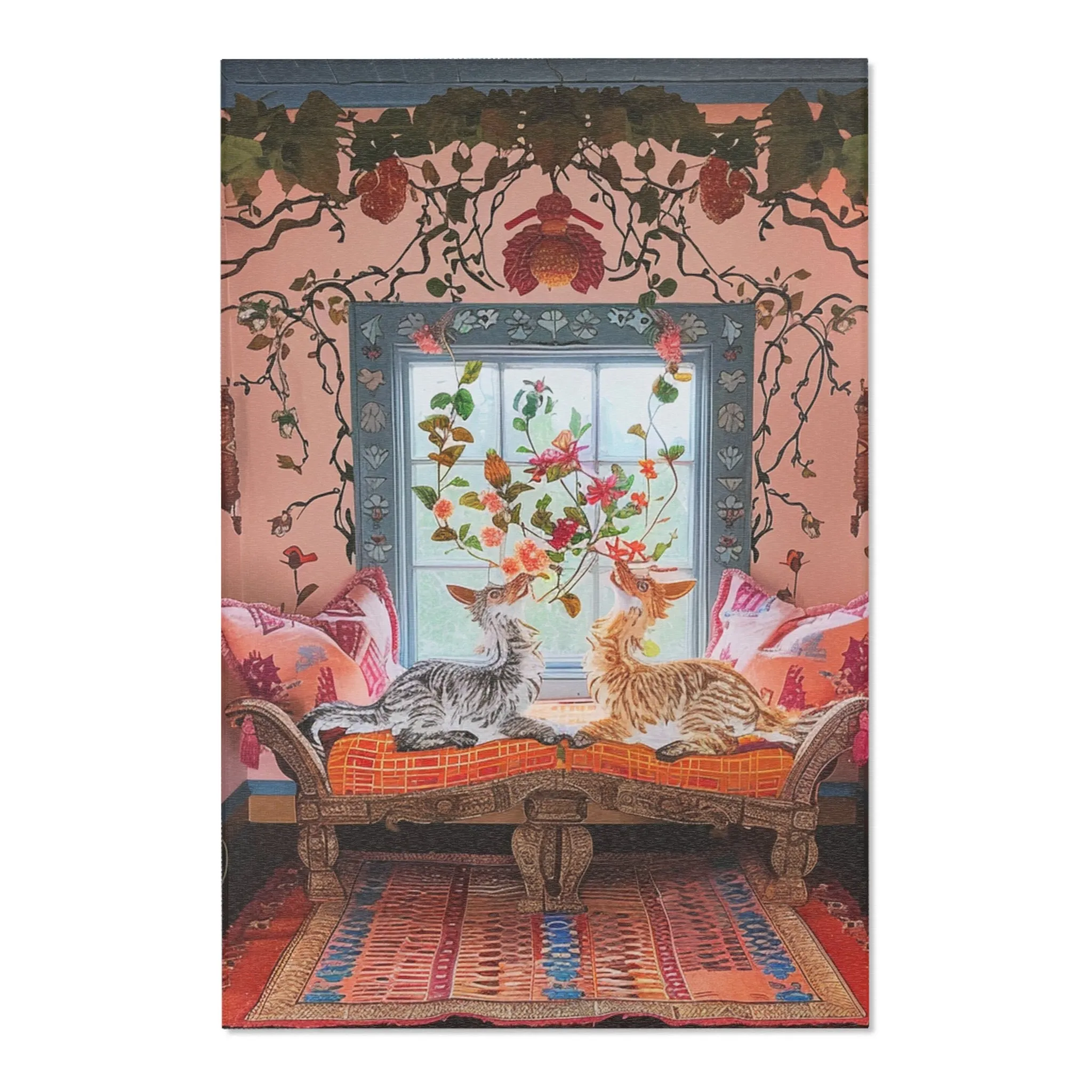 Vintage Bohemian Woven Rug