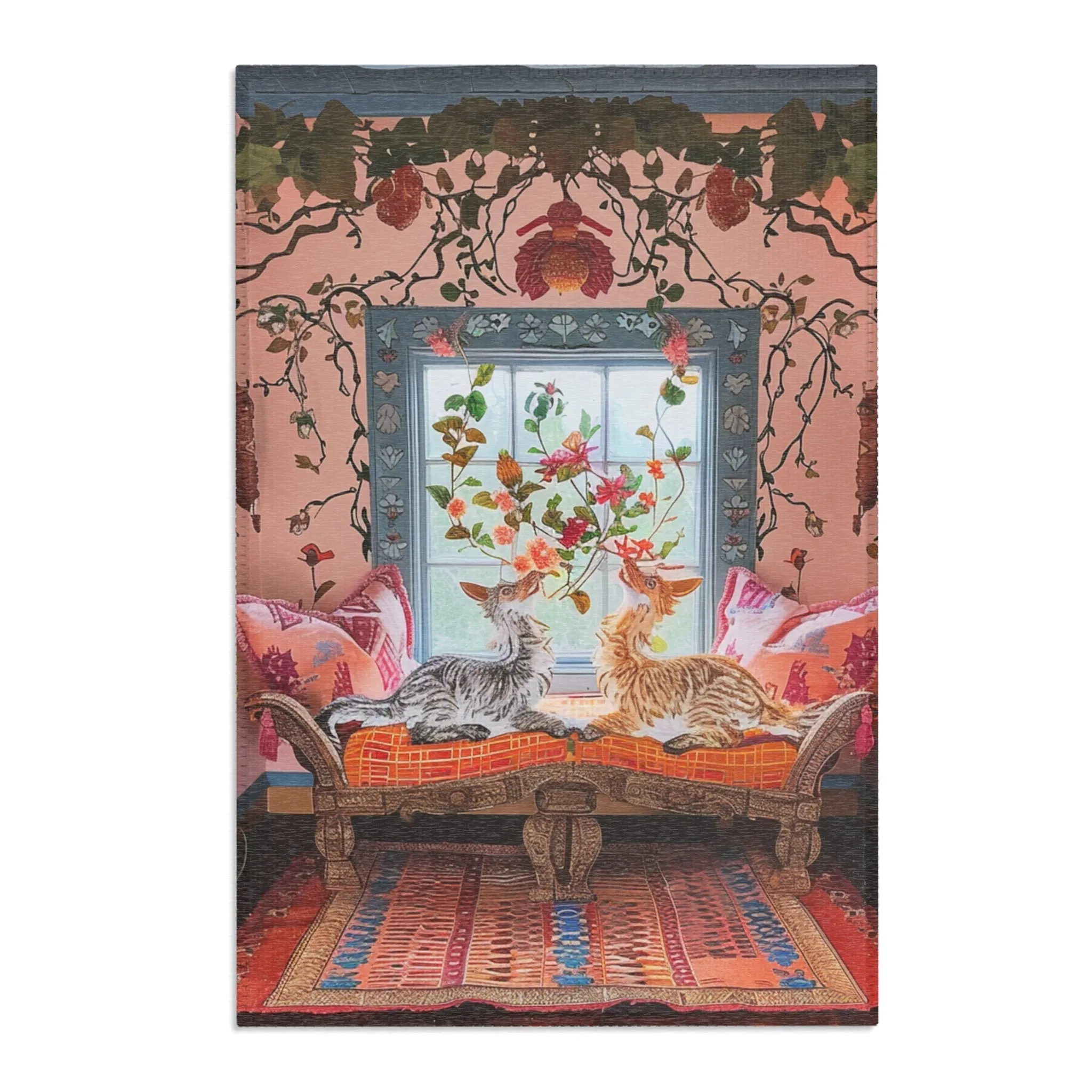 Vintage Bohemian Woven Rug