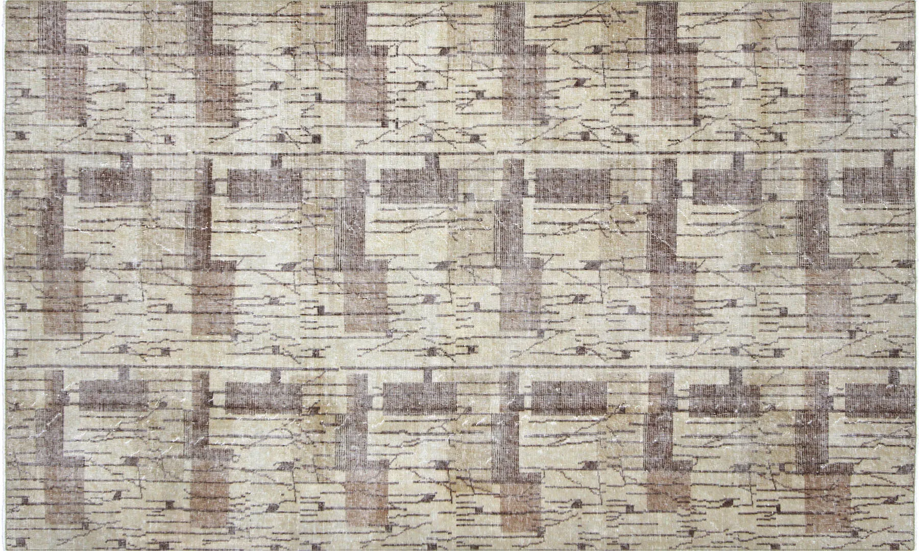 Vintage Turkish Mid-Century-Modern Rug - 5'8" x 9'5"
