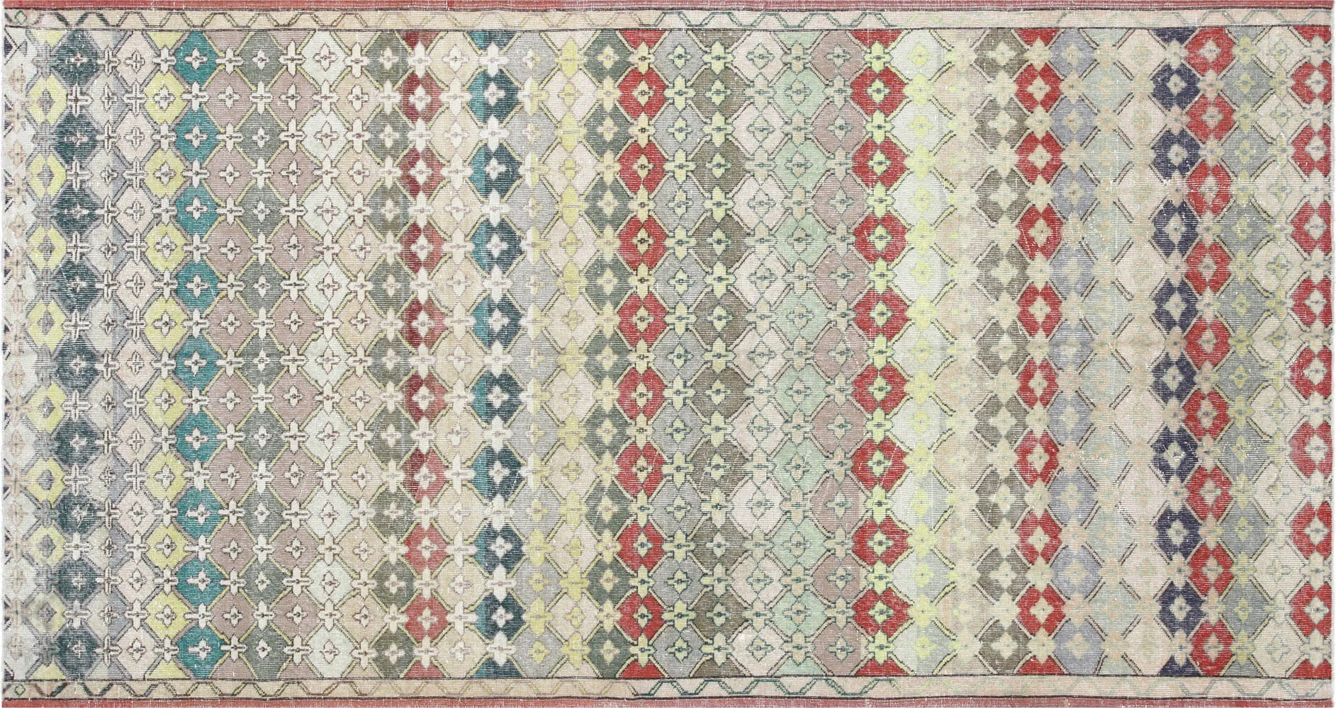 Vintage Turkish Mid-Century-Modern Rug - 5'9" x 11'