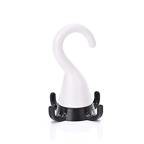 Vipeco Multifunctional Hanging Hook Fashion Plastic Belt Shoes Clothes Rack(Black)