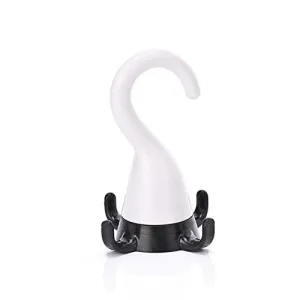 Vipeco Multifunctional Hanging Hook Fashion Plastic Belt Shoes Clothes Rack(Black)