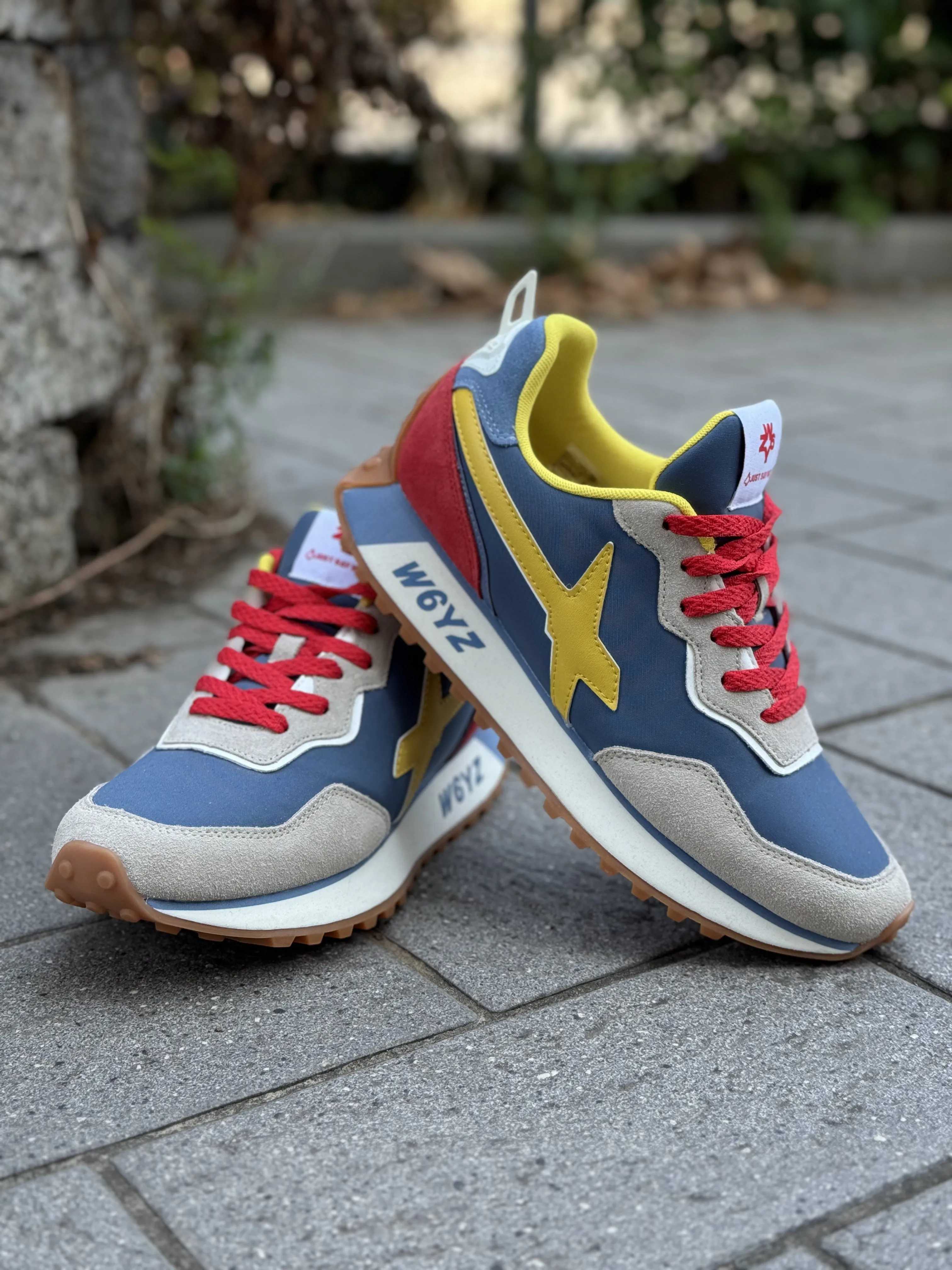 W6yz sneakers modello jet colore azzurro/giallo