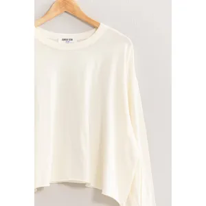 Washed Oversized Long Sleeve Top