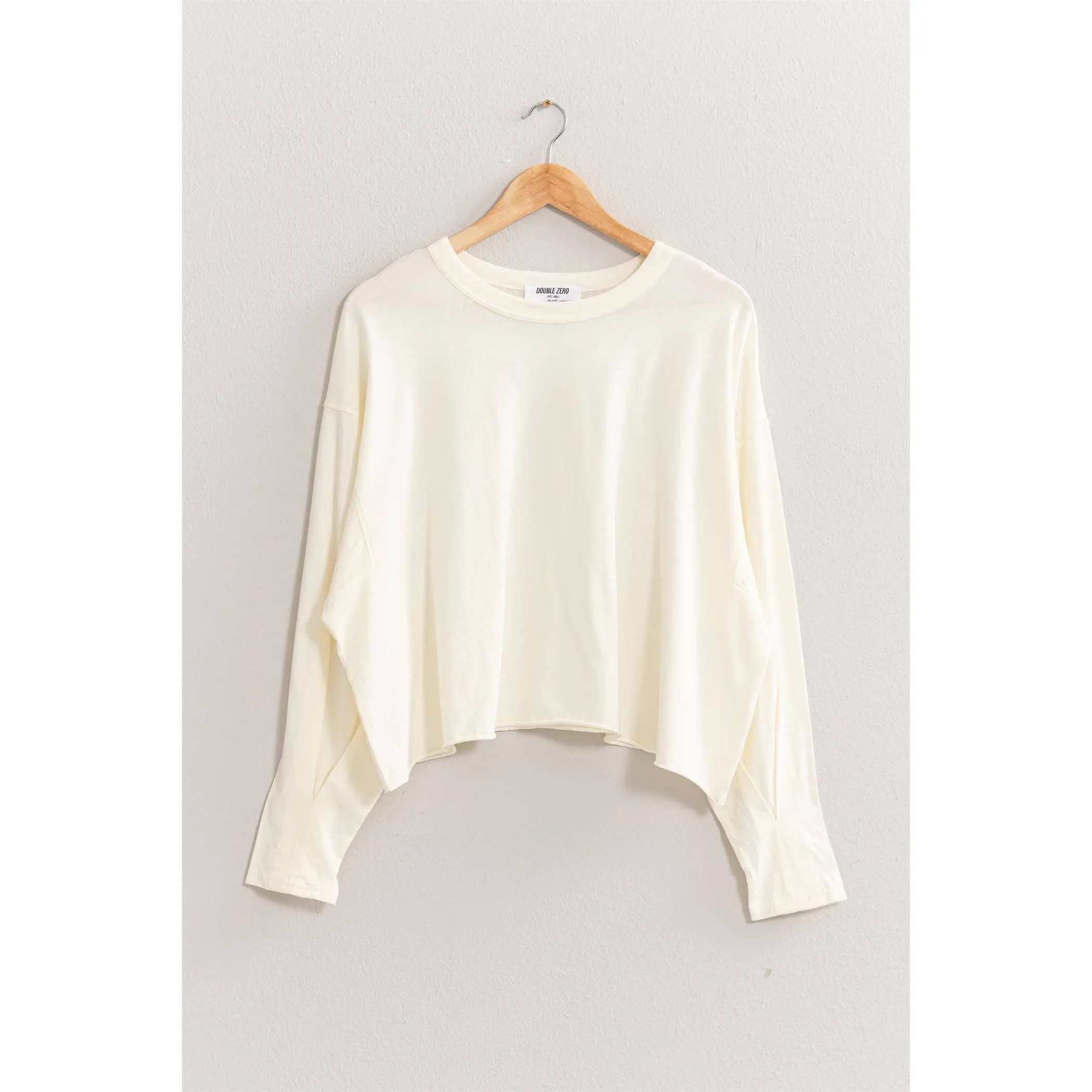 Washed Oversized Long Sleeve Top