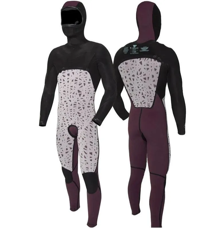 Wetsuit Vissla Seven Seas 5/4/3 C/Z Hooded Men's Black