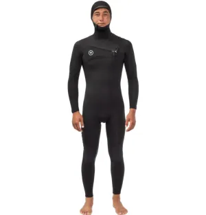 Wetsuit Vissla Seven Seas 5/4/3 C/Z Hooded Men's Black