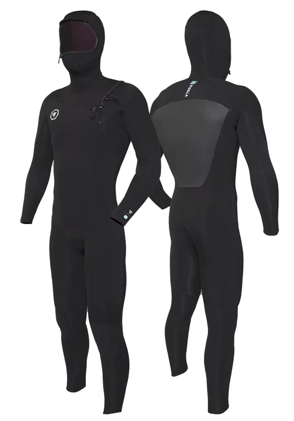 Wetsuit Vissla Seven Seas 5/4/3 C/Z Hooded Men's Black