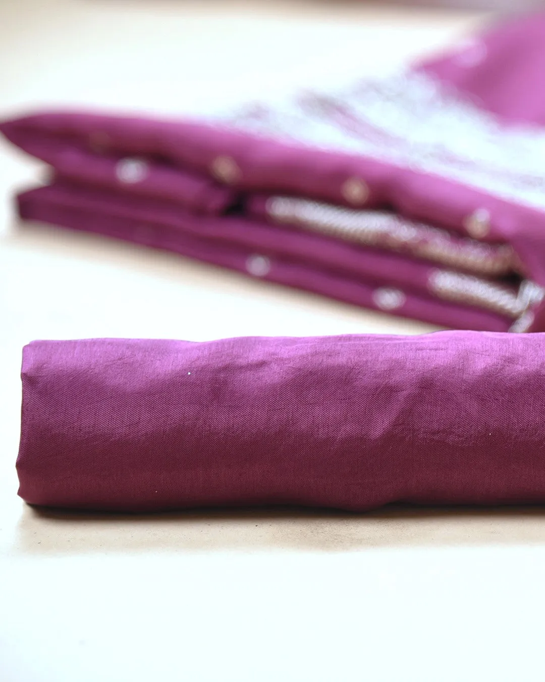 Wine Silk Blend Woven With Embroidery Unstitched Suit Fabric Set With Silk Woven Dupatta
