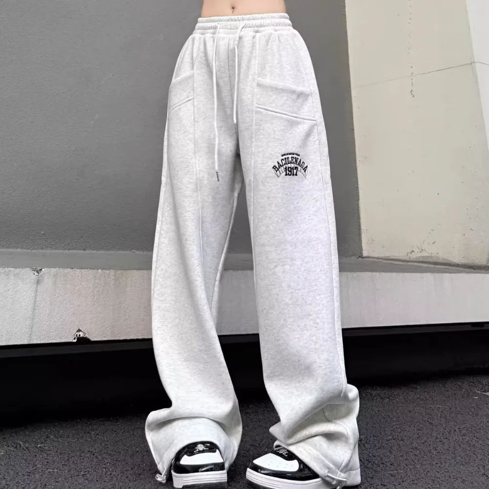 Women's American Letter Embroidery Sweatpants