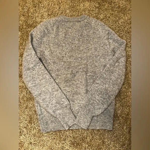 Women’s Grey J. Crew 100% Wool V-Neck Sweater - XS
