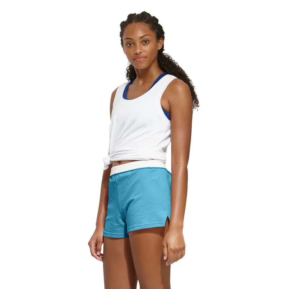 Womens Stylish and Versatile Elastic fold over Waist Shorts