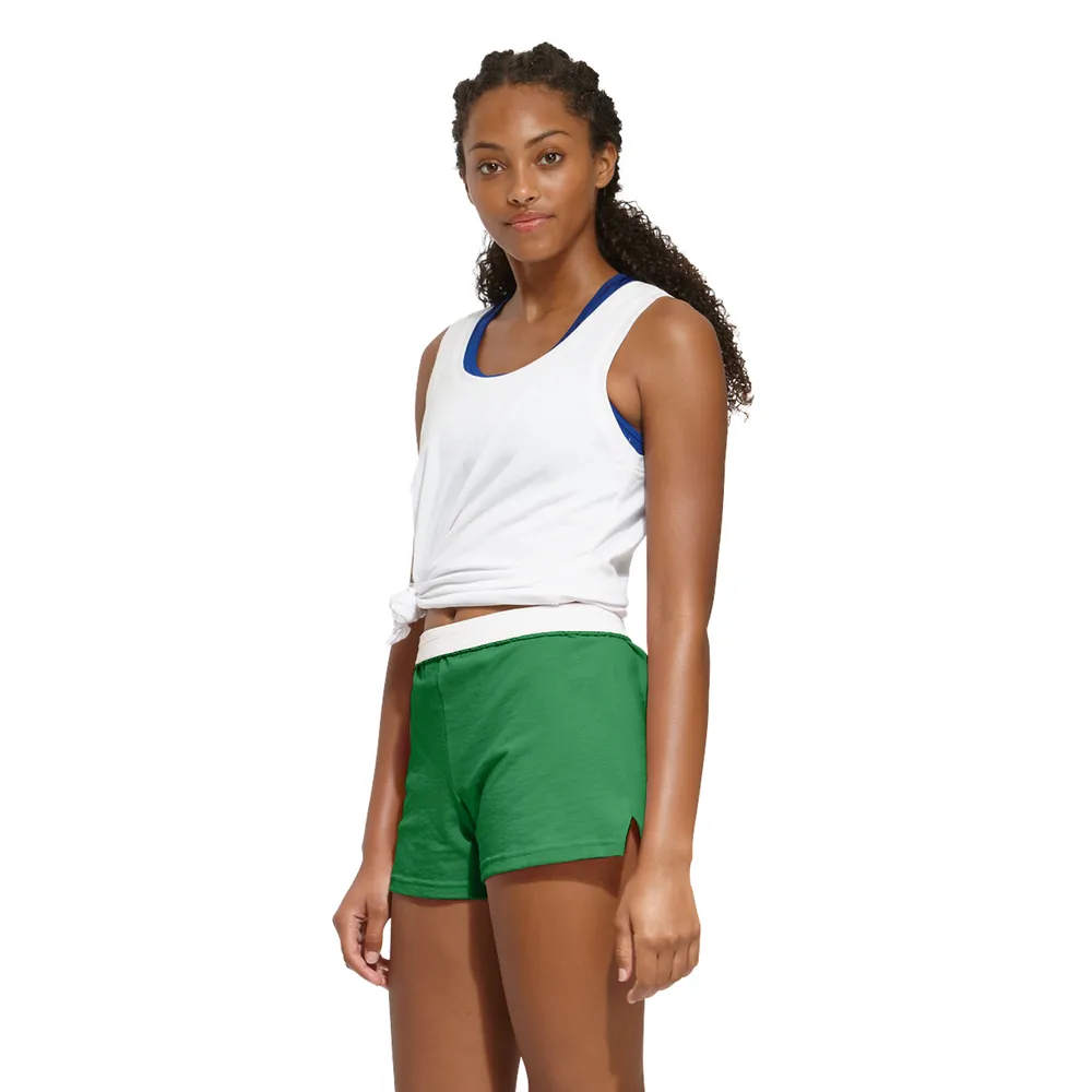 Womens Stylish and Versatile Elastic fold over Waist Shorts
