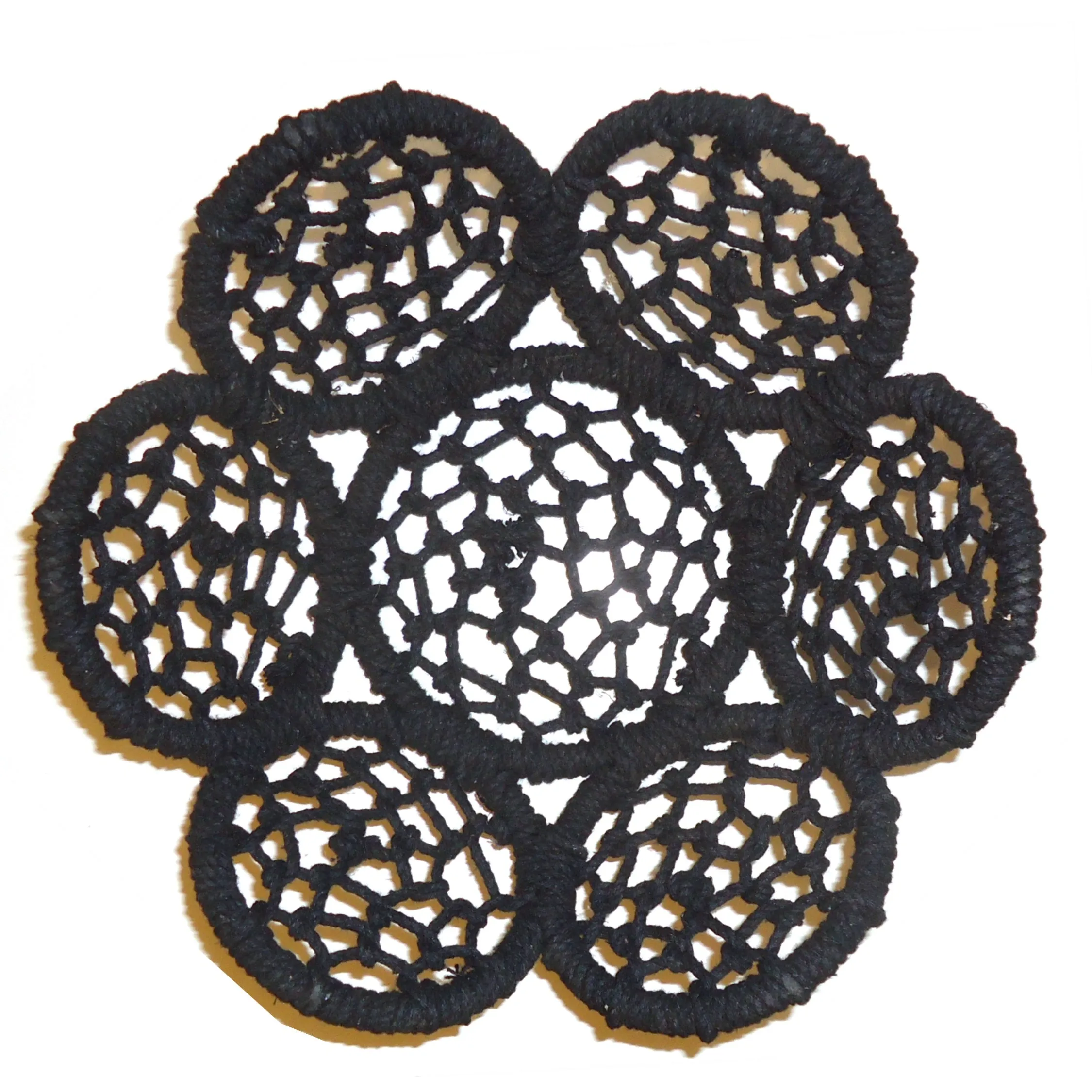 Woven Jute Flower Basket - Black, Small