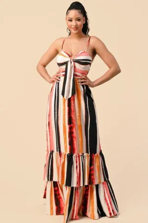 WOVEN MAXI DRESS MUILICOLR