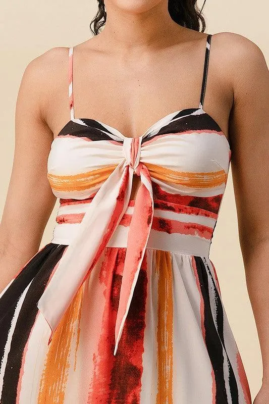 WOVEN MAXI DRESS MUILICOLR