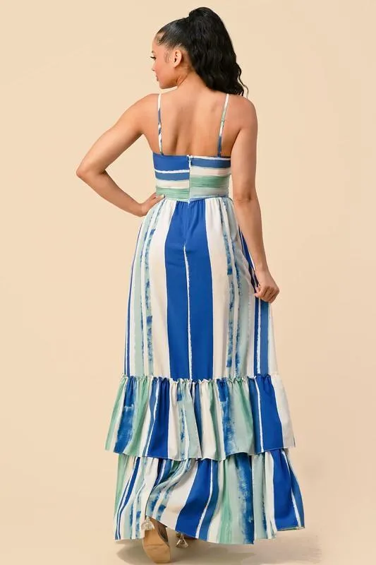 WOVEN MAXI DRESS MUILICOLR