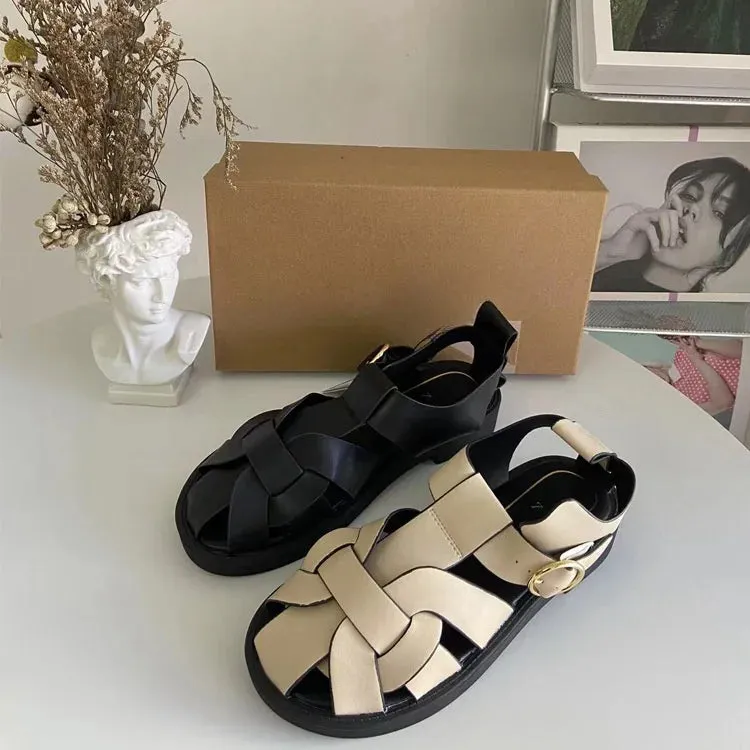 Woven Roman Style Flat Sandals for Women